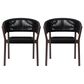 Blue River Doris Patio Dining Chair in Dark Eucalyptus and Black (Set of 2), , large