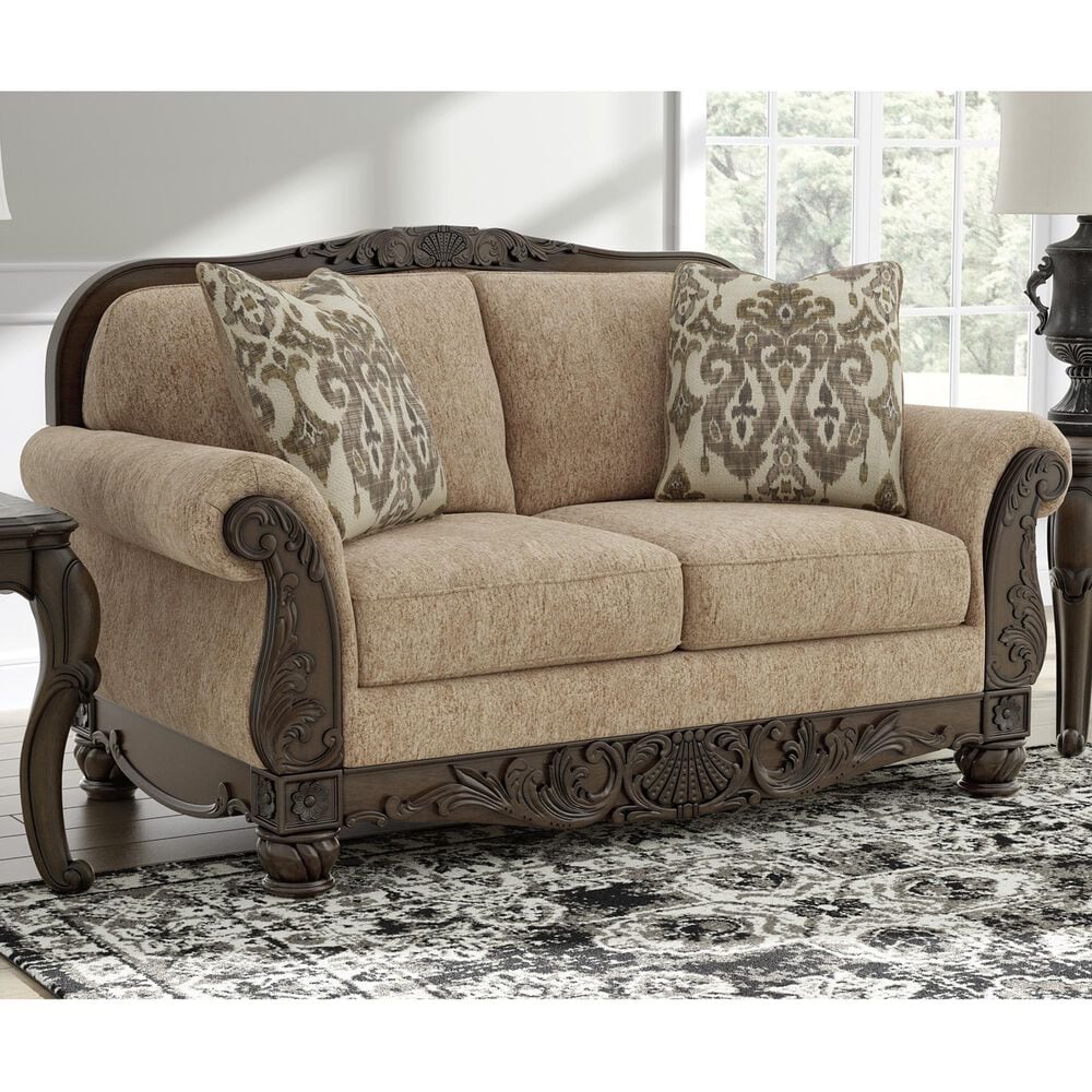 Ashley Chelsworth Stationary Loveseat in Golden, , large