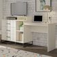 DHP Kelly 3 in 1 Media Dresser & Desk in Ivory Oak, , large