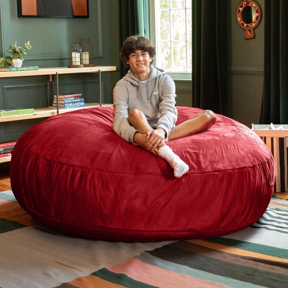 Jaxx 6&#39; Cocoon Large Bean Bag Chair in Cinnabar, , large