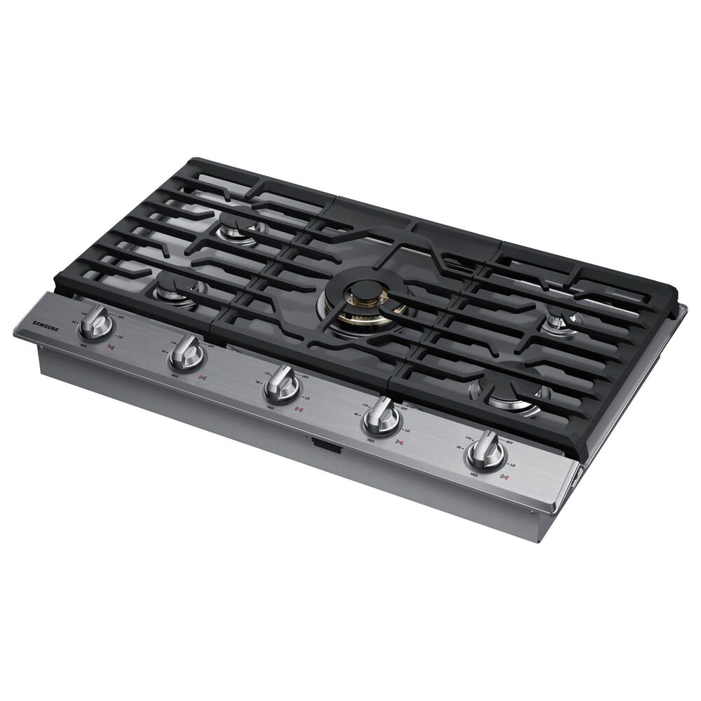 Samsung 2-Piece Kitchen Package with 30&quot; Matte Black Single Wall Oven and 36&quot; Stainless Steel Smart Gas Cooktop, , large