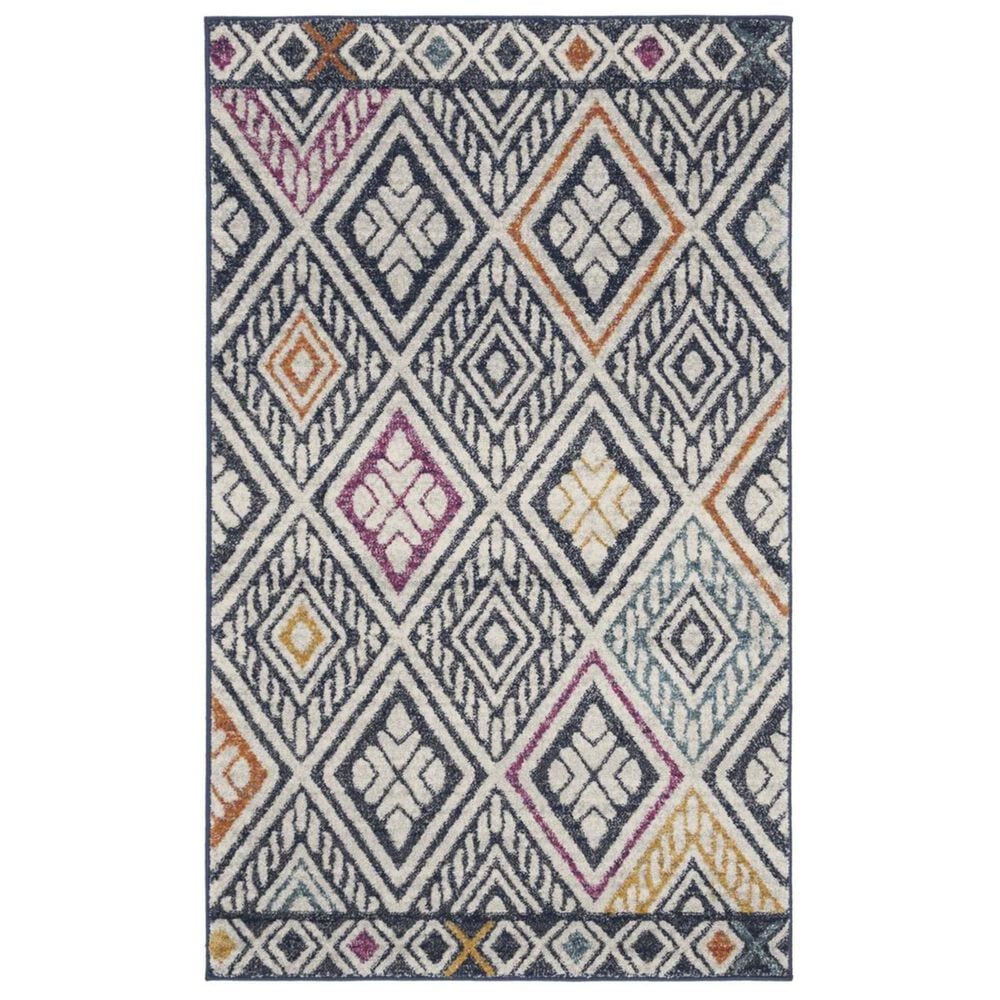 Safavieh Evoke EVK286N 3" x 5" Navy and Ivory Area Rug, , large