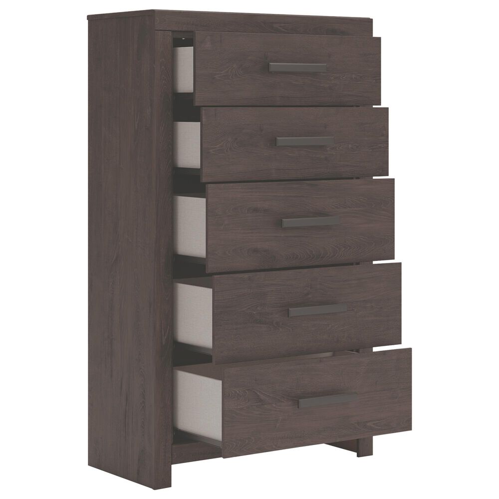 Ashley Prendonea 5-Drawer Chest in Dark Charcoal, , large