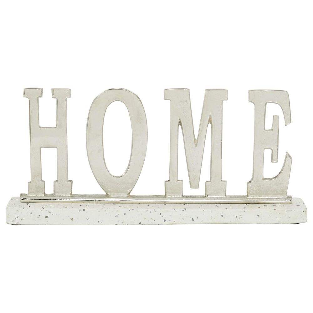 Maple and Jade 8" Modern Terrazzo Decorative Sign in Silver, , large