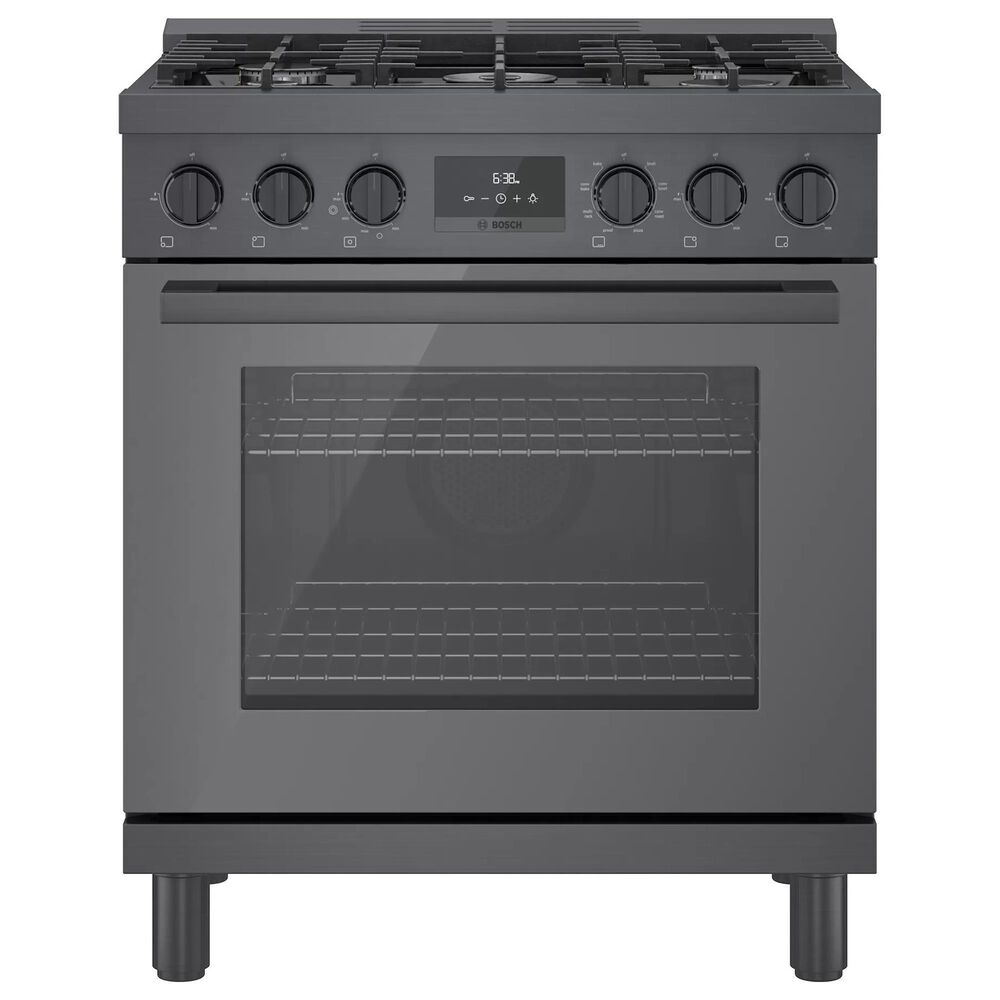 Bosch 30" Freestanding Dual Fuel Range in Black Stainless Steel