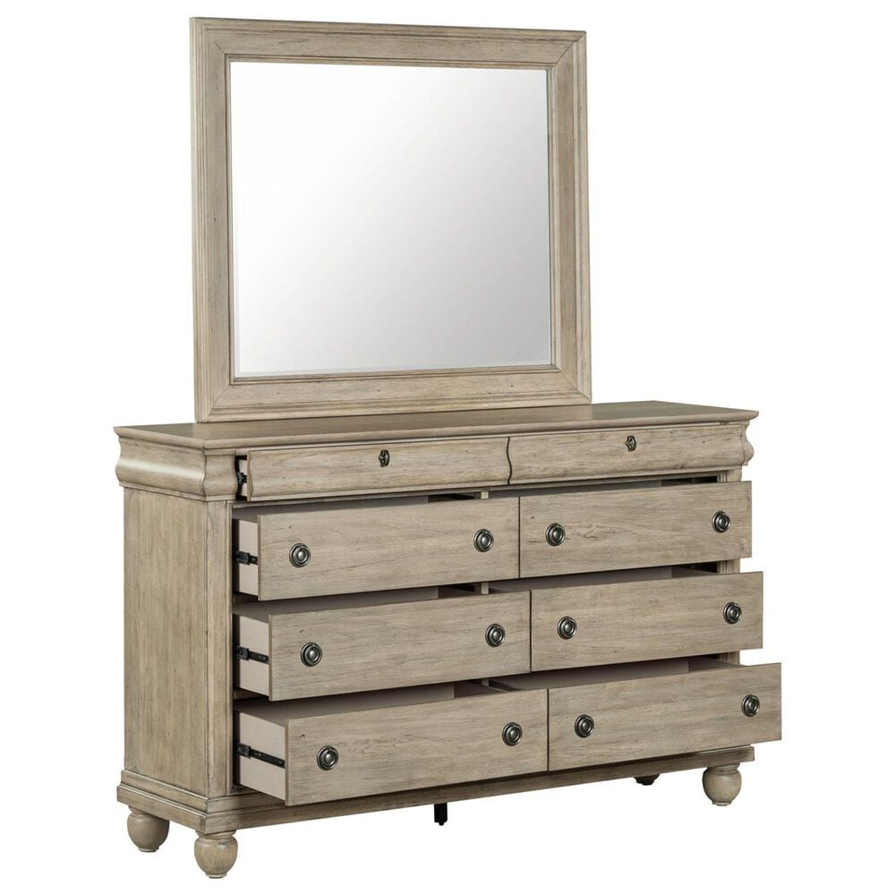 Belle Furnishings Rustic Traditions 8-Drawer Dresser with Mirror in Saddle Tan, , large