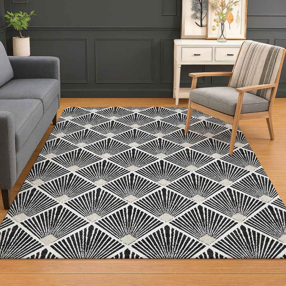 Dalyn Rug Company The Reserve TR9 Black 10&#39; x 14&#39; Indoor/Outdoor Area Rug, , large