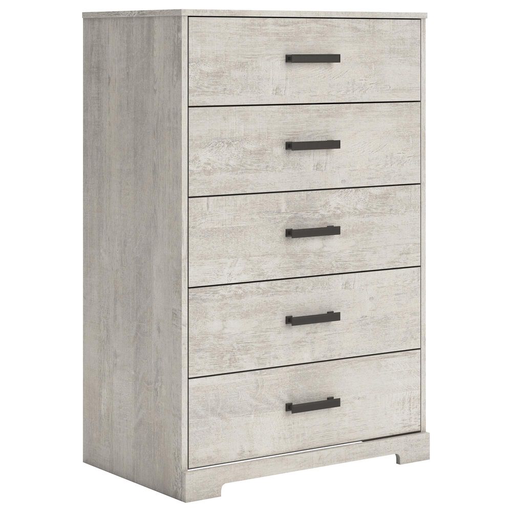 Ashley Shawburn 5-Drawer Chest in Light Gray, , large
