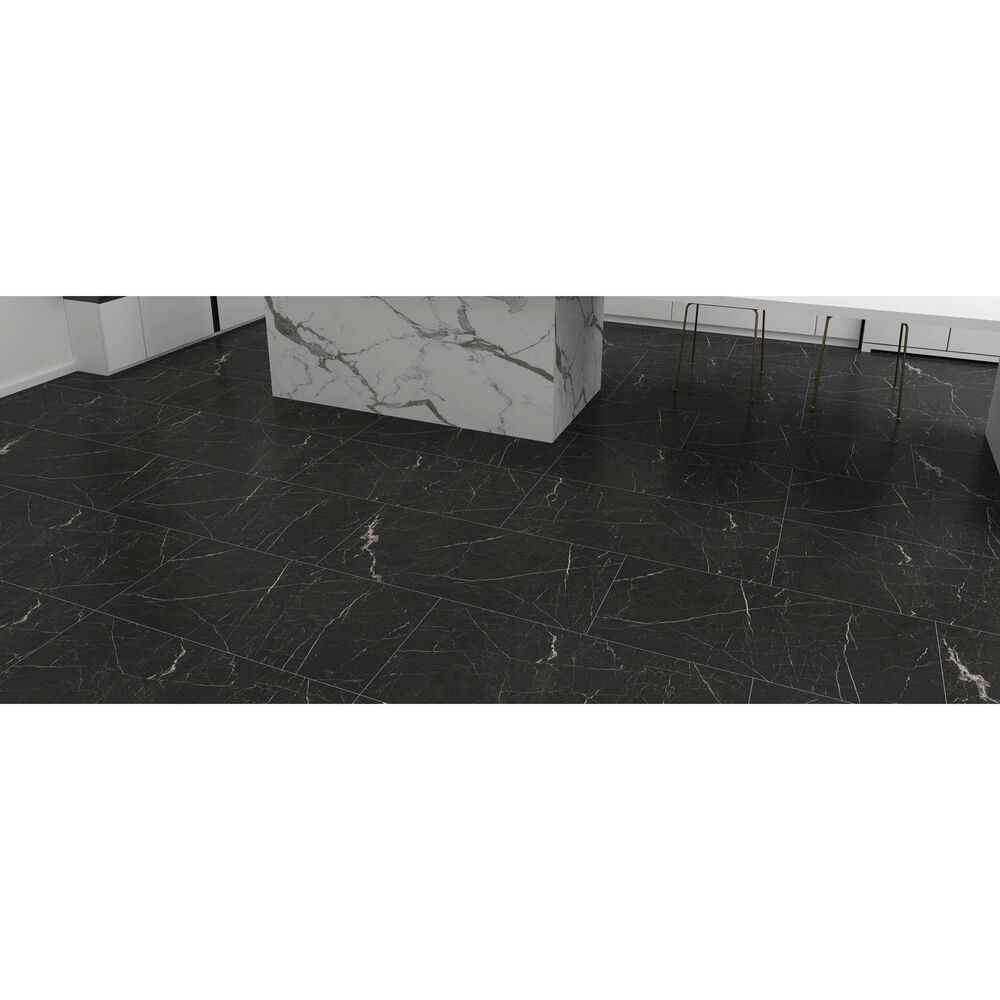 Fuzion SmartDrop Raven Marble 12" x 24" Luxury Vinyl Tile, , large