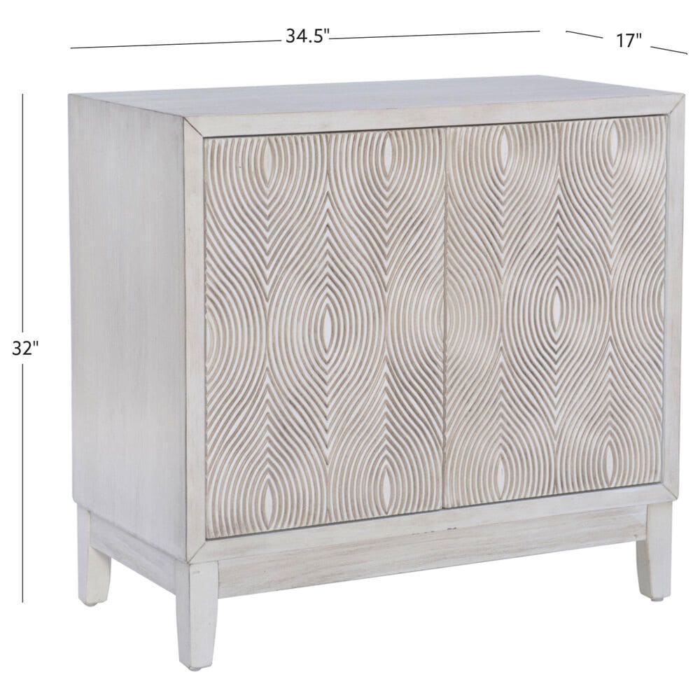 Linon Home Decor Jennison 2-Door Accent Cabinet in Antique White, , large