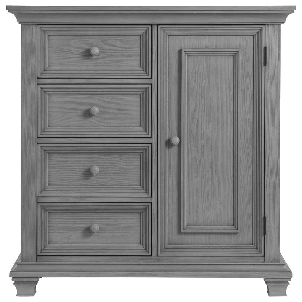 Oxford Baby Weston 4 Drawer 4 Shelf 1 Door Chifferobe in Dusk Gray, , large