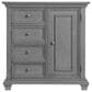 Oxford Baby Weston 4 Drawer 4 Shelf 1 Door Chifferobe in Dusk Gray, , large
