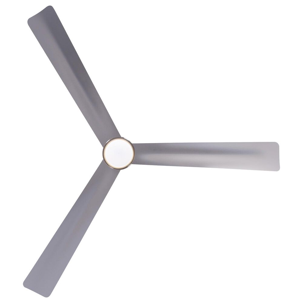 Minka-Aire Simple 52" Indoor/Outdoor Ceiling Fan with LED Light in Brushed Nickel Wet, , large