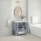James Martin Vanities Breckenridge 30" Single Bathroom Vanity in Serenity Blue with 3 cm Ethereal Noctis Quartz Top and Rectangular Sink, , large