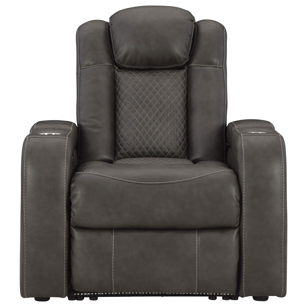 Ashley Fyne-Dyme Power Reclining Sofa and Recliner Set in Shadow, , large