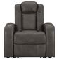 Ashley Fyne-Dyme Power Reclining Sofa and Recliner Set in Shadow, , large