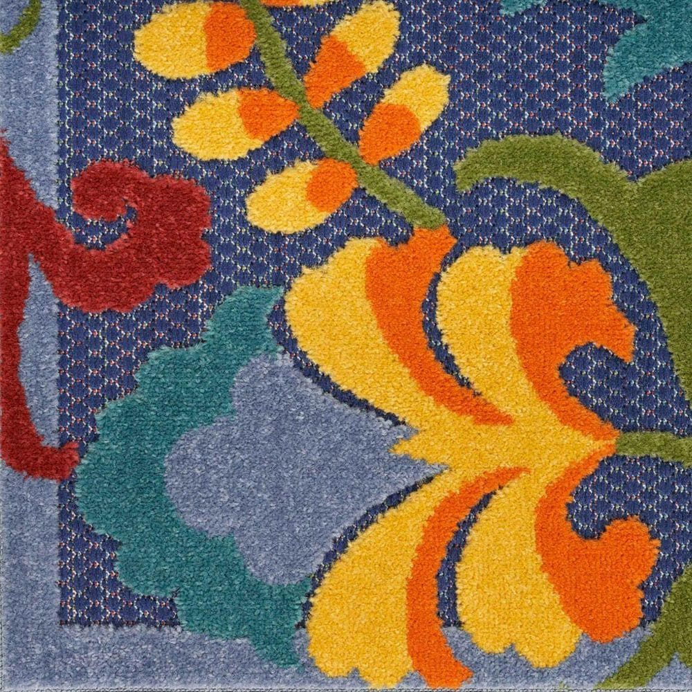 Nourison Aloha ALH17 3&#39;6&quot; x 5&#39;6&quot; Navy and Multicolor Indoor/Outdoor Area Rug, , large