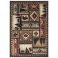 Oriental Weavers Woodlands 1041C 1"10" x 7"6" Black Door Mat, , large
