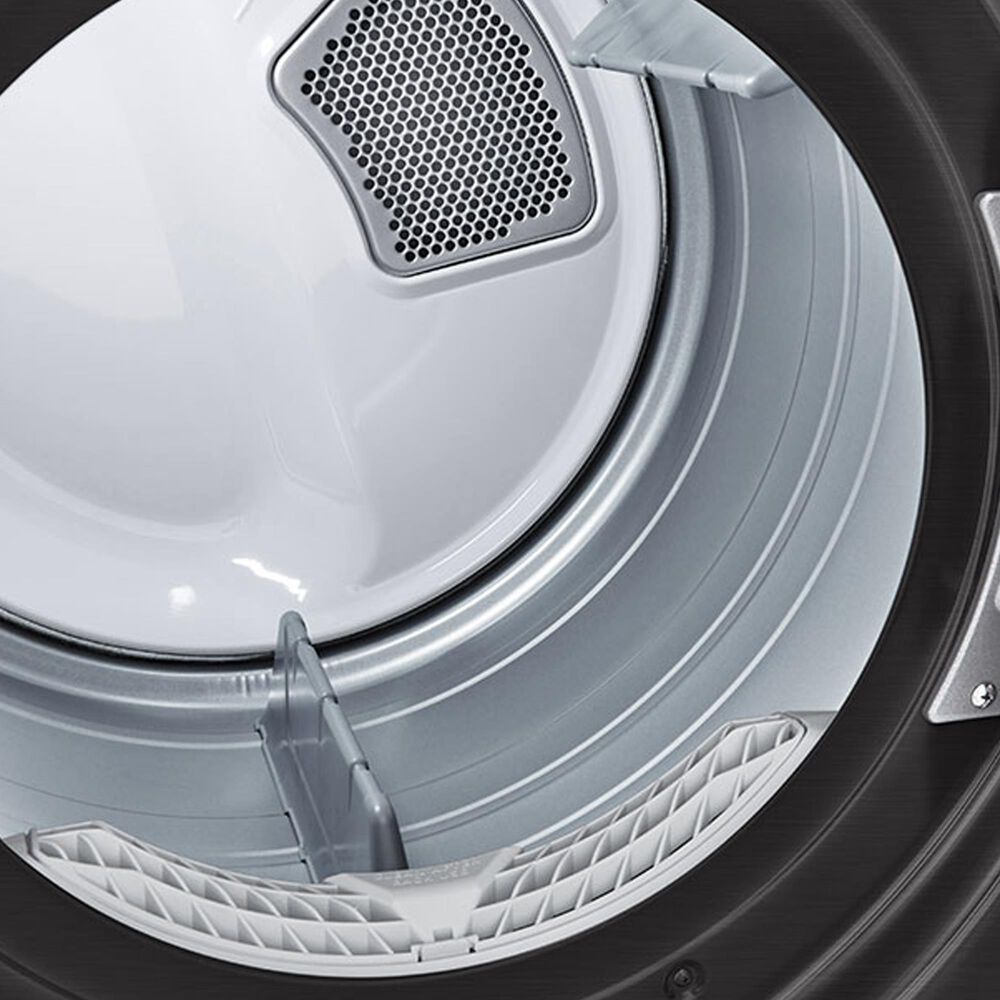 LG 7.4 Cu. Ft. Front Load Electric Dryer with TurboSteam in Black Steel, , large