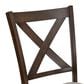 Linon Home Decor Warren X-Back Side Chair in Warm Brown (Set of 2), , large
