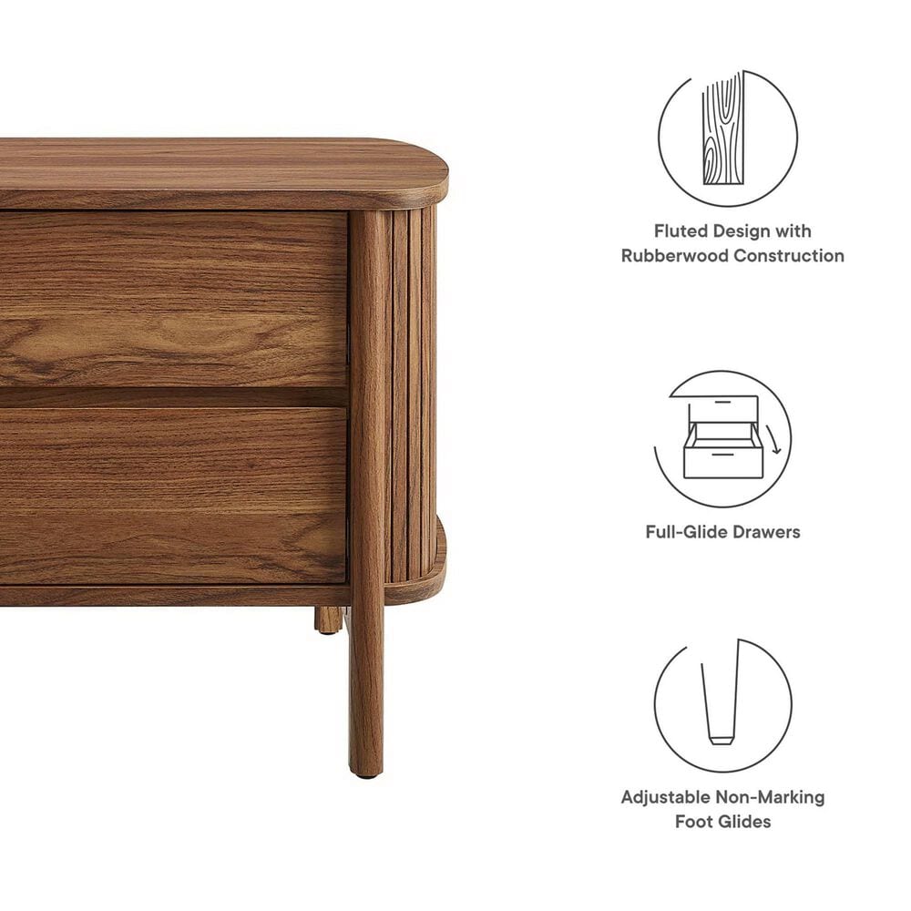 Modway Cadence 2 Drawer Nightstand in Walnut, , large