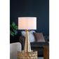 A&B Home Cone Table Lamp with Collapsible Shade in Gold, , large