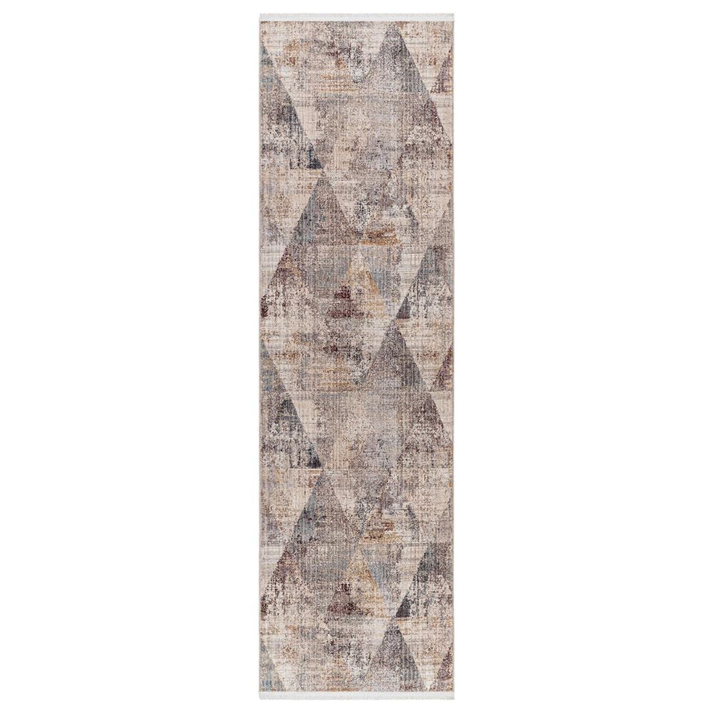Surya Aida AAD-2308 2"7" x 9" Beige, Tan, Gray, Ivory and Medium Gray Runner, , large