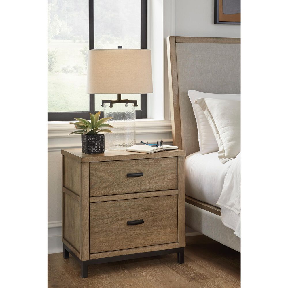 Ashley Tomtyn 2-Drawer Nightstand in Light Brown, , large