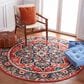 Safavieh Riviera 6"7" Round Black and Red Area Rug, , large
