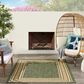 Nourison Horizon HOZ03 Green 10" x 14" Indoor/Outdoor Area Rug, , large