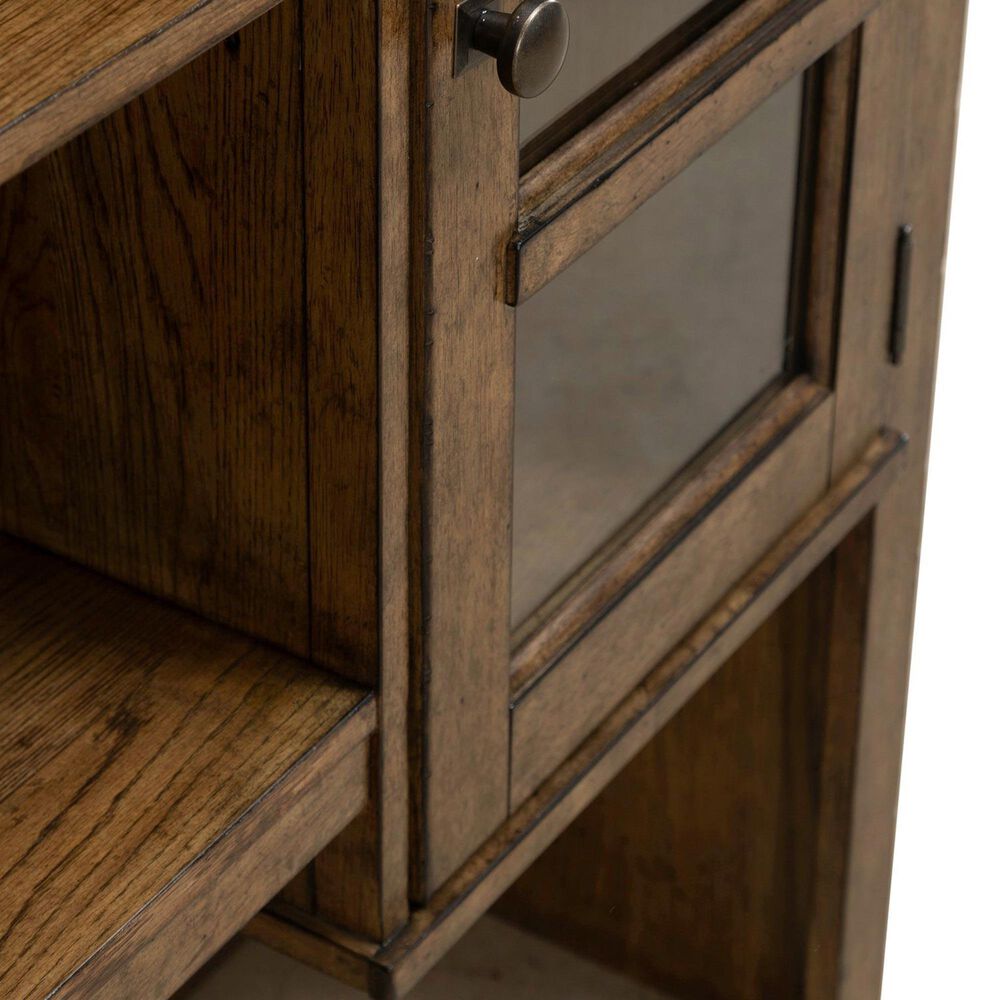 Liberty Furniture Carolina Park Credenza Desk with Hutch in Amber Brown, , large