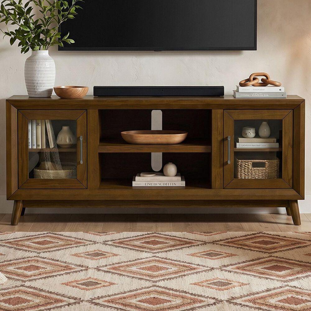 Mayberry Hill 60" TV Stand w/ Piers in Walnut, , large