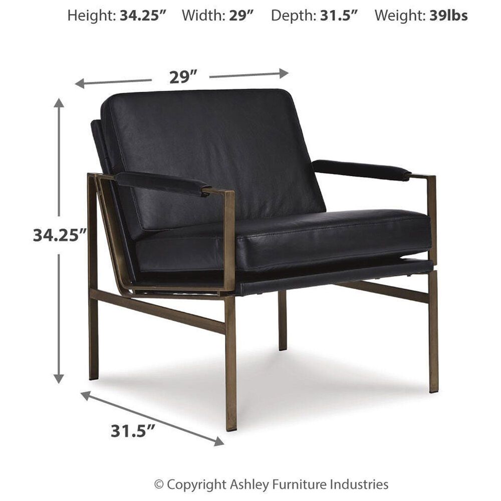 Ashley Puckman Accent Chair in Black (Set of 2), , large