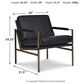 Ashley Puckman Accent Chair in Black (Set of 2), , large