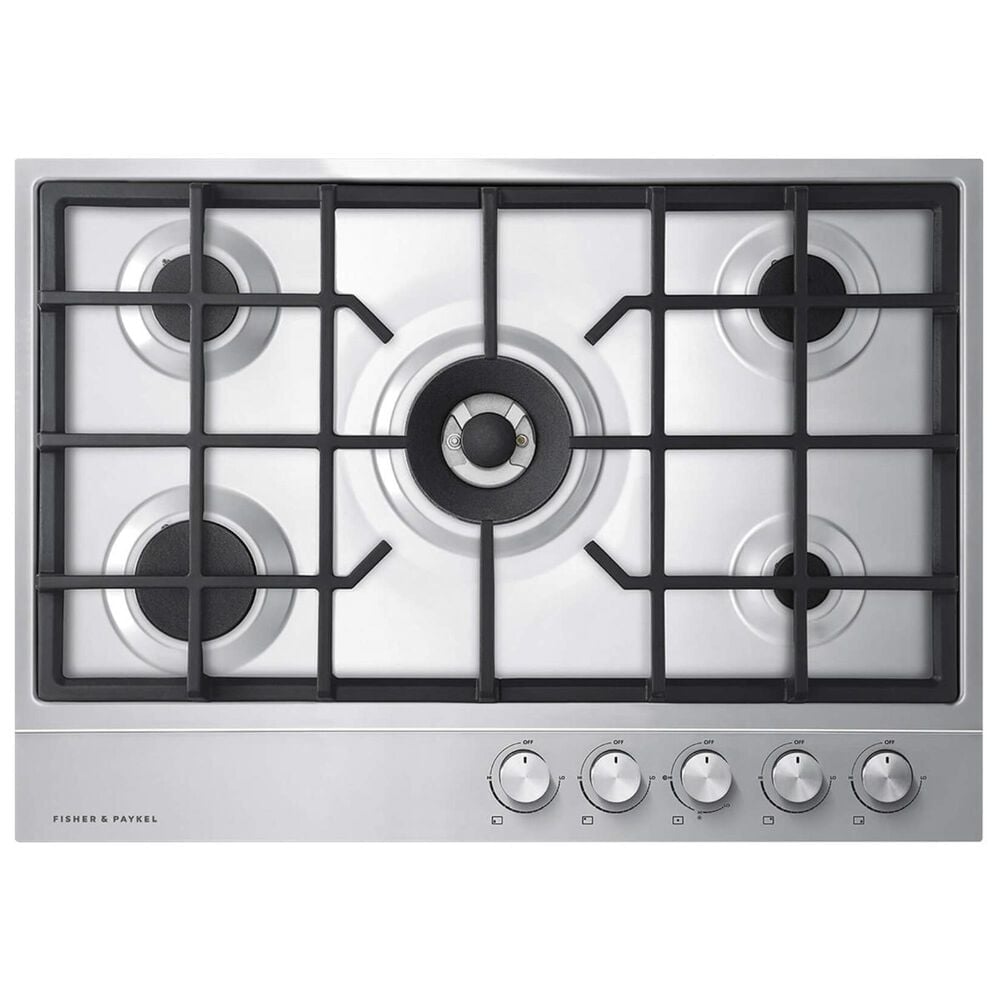 Fisher & Paykel 30" Natural Gas Cooktop with 5-Burner in Stainless Steel, , large