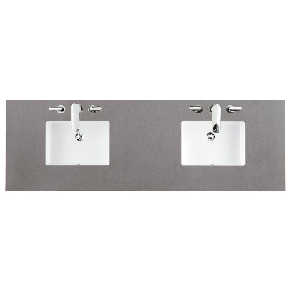 James Martin 72" Double Vanity Top in Grey Expo, , large