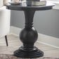 Linon Home Decor Adeline Round Accent End Table in Black, , large