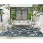 Nourison Garden Oasis Floral Blue 9" x 12" Indoor/Outdoor Area Rug, , large