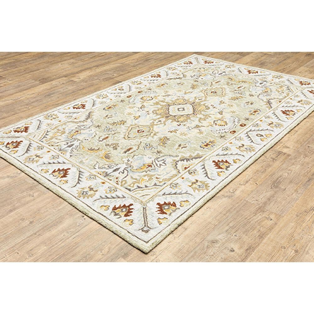 Oriental Weavers Alfresco Medallion 28403 10&#39; x 13&#39; Ivory Area Rug, , large