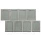 Emser Cuadro Gray 4" x 5" on 9" x 14" Frame Porcelain Mosaic Sheet, , large