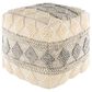 Surya Anders Pouf in Gray/Cream/Khaki, , large