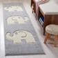 Safavieh Carousel CRK165 2" x 8" Grey and Ivory Kids Runner, , large