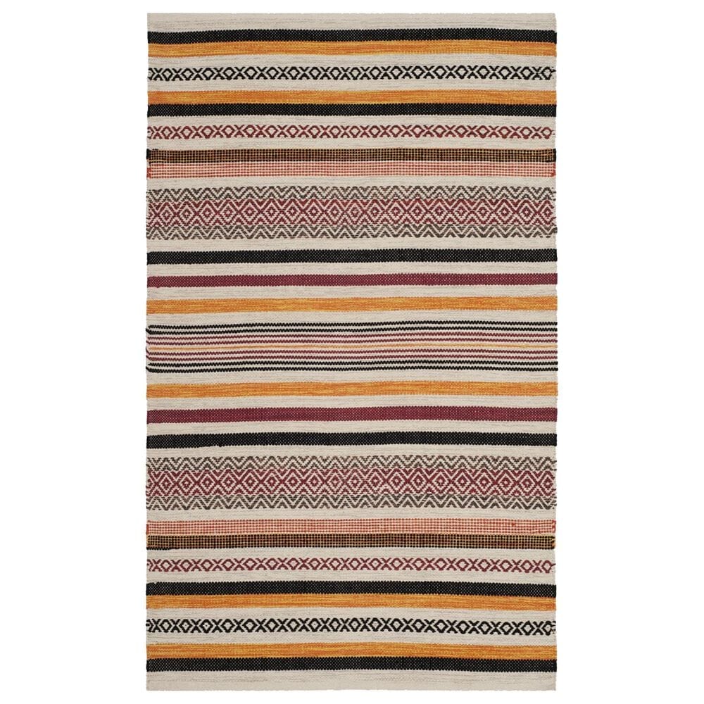Safavieh Montauk 3" x 5" Red and Multicolor Area Rug, , large