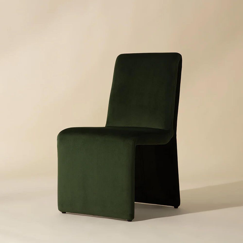 Club Collection By Sunpan Cascata Side Chair in Moss Green, , large