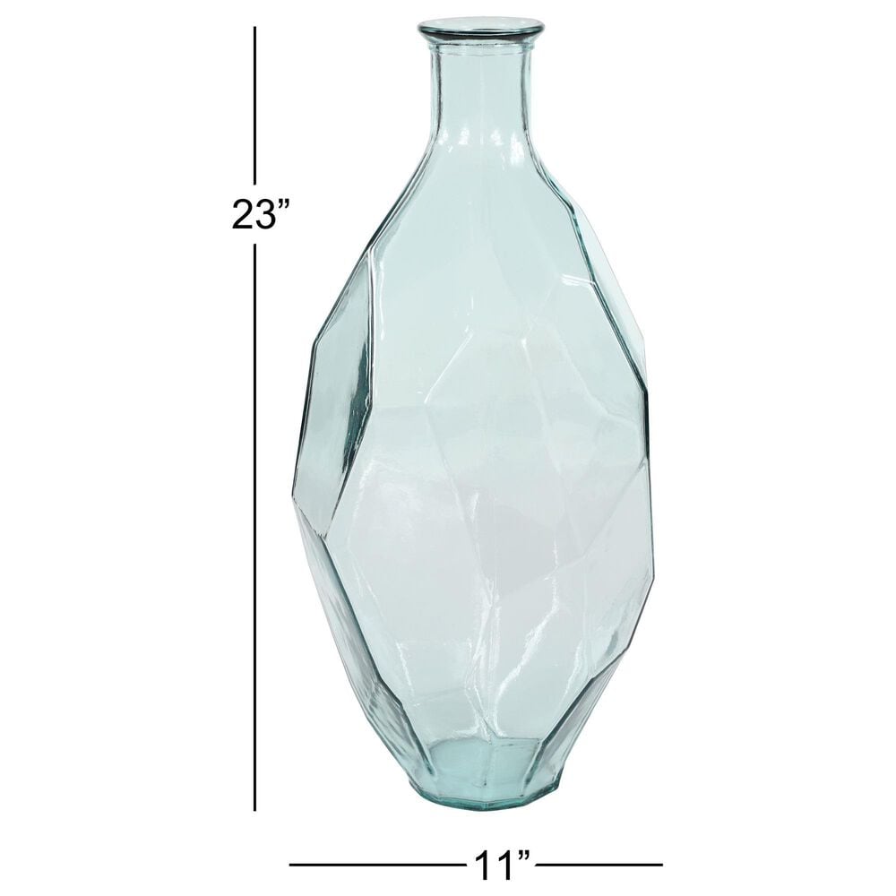 Maple and Jade Handmade Abstract Decorative Vase in Polished Teal, , large