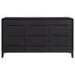 Sterling Timber Elure 5 Piece King Upholstered and Strap Panel Bedroom Set in Peppercorn, , large