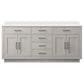 Lexora Home Abbey 72" Double Bathroom Vanity in White Oak with 2 cm White Cultured Marble Top and Rectangular Sinks, , large