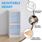 HOMLUX 2-Tier Space Saving Storage Bookcase with Adjustable Shelf in White, , large