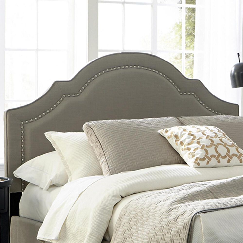 Accentric Approach Accentric Accents King Upholstered Headboard in Gray, , large
