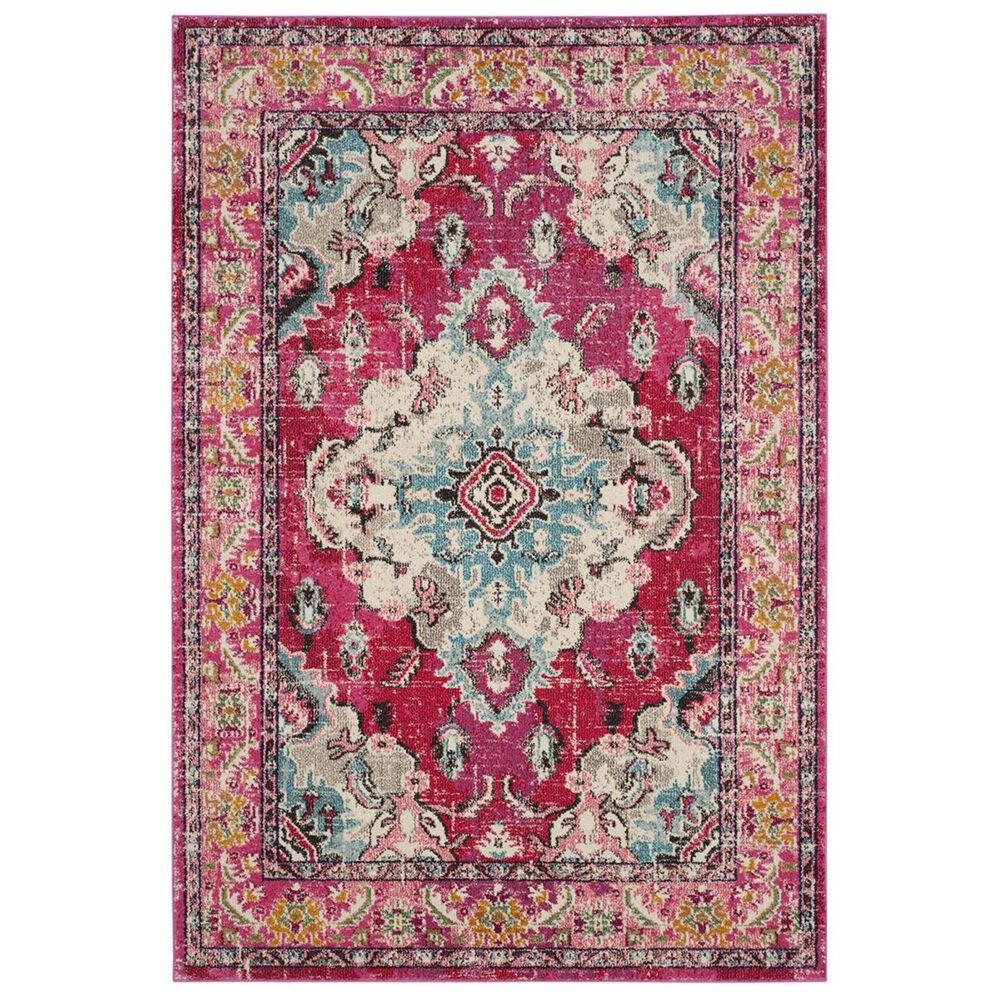 Safavieh Monaco MNC243D-5 5&#39;1&quot; x 7&#39;7&quot; Pink/Multi Area Rug, , large